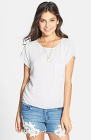 Thumbnail for your product : BP Back Pleat Woven Tee (Juniors)