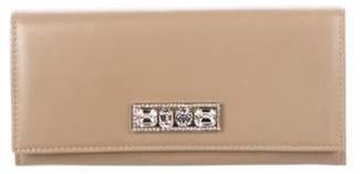 Valentino Embellished Continental Wallet Tan Embellished Continental Wallet