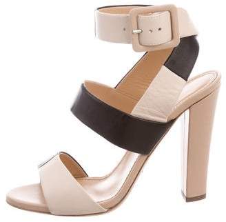 Sergio Rossi Leather Ankle Strap Sandals