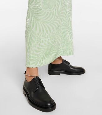 Jil Sander Anklet leather Derby shoes - ShopStyle Oxfords