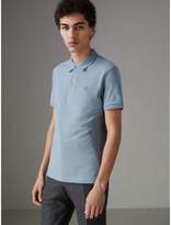 Thumbnail for your product : Burberry Print Trim Cotton Piqué Polo Shirt