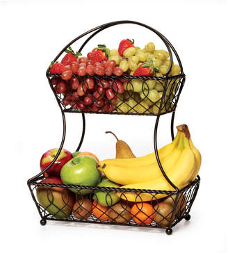 Gourmet Basics Lattice 2 Tier Fruit Basket