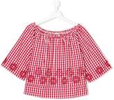 Thumbnail for your product : Liu Jo Kids TEEN embroidered gingham blouse