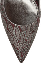 Thumbnail for your product : Dolce & Gabbana Metallic floral-brocade point-toe flats