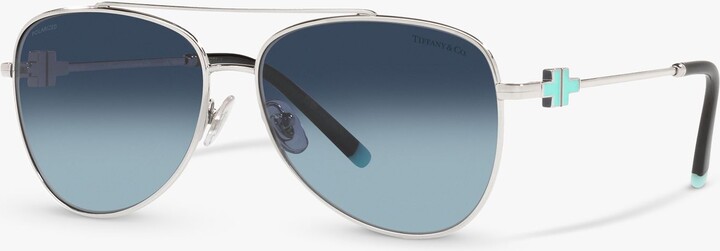 Tiffany & Co. TF3080 Women's Polarised Aviator Sunglasses - ShopStyle