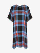 Thumbnail for your product : Charles Jeffrey Loverboy Tartan chain sleeve shift dress