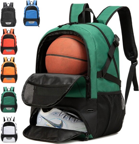 NarweyBasketballBackpackwithSeparateBallCompartmentandShoesPocketLargeCapacitySportsEquipmentBagsforBasketball
