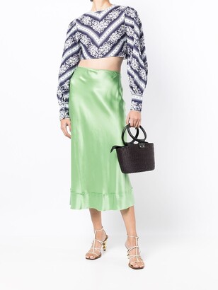 Alice McCall Long Sleeve Cropped Blouse