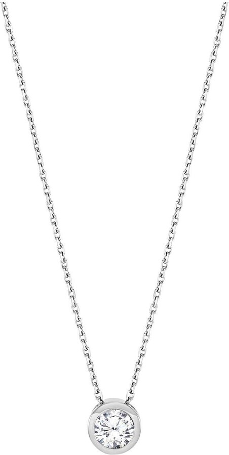 Dower & Hall 18k White Gold Solitaire Cascade Diamond Pendant