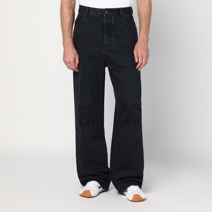 Loewe Wide-leg Anagram black jeans