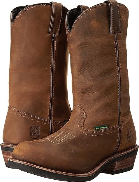 Dan Post Albuquerque Cowboy Boots Mid Brown Oily : 13 EE - Wide, Leather