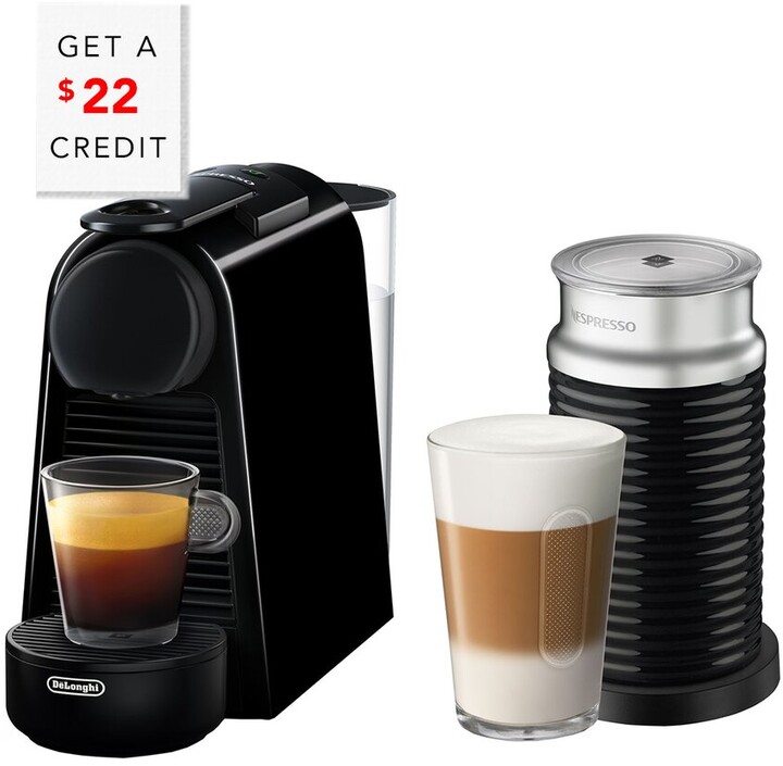De'Longhi Nespresso Essenza Mini SingleServe Espresso Machine & Aeroccino Milk Frother With 22