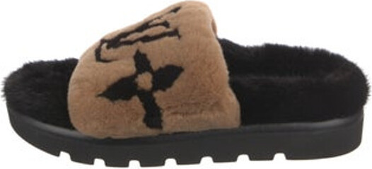 Louis Vuitton Mink Printed Slides - Brown Sandals, Shoes - LOU801052