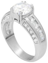 Thumbnail for your product : Journee Collection Tressa Collection Round Cut Cubic Zirconia Channel Set Engagement Ring in Sterling Silver
