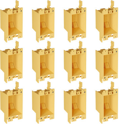 Inlight Single Gang Electrical Outlet Box, 12 Packs, 14 Cubic Inch Junction Box, Old Work Box