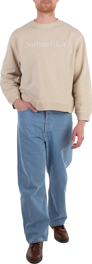 Nanushka Mart Cotton Logo-Embroidered Sweatshirt