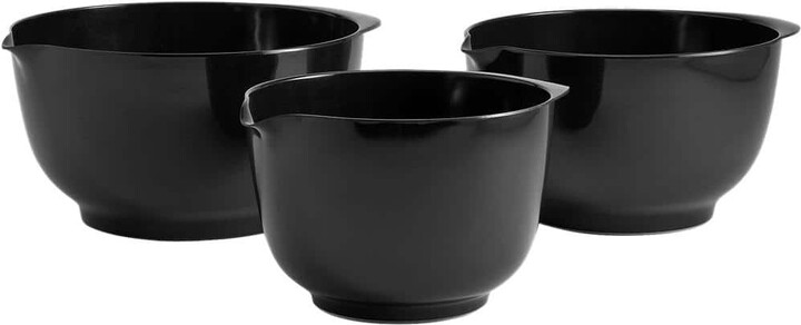 Hutzler 2, 3 and 4 l Melamine Mixing Bowl Set in Black (Set of 3)