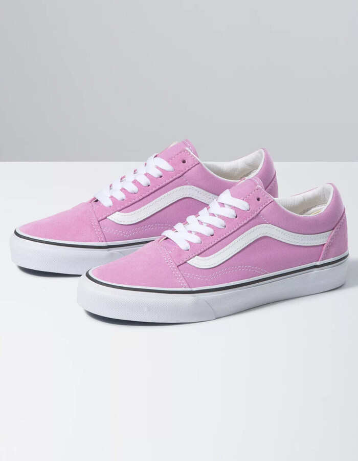 Vans Old Skool Womens Orchid & True White Shoes - ShopStyle