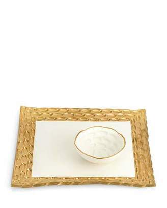 Michael Wainwright Truro Gold Square Tray with Bowl