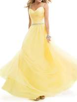 Thumbnail for your product : DKBridal Scoop Chiffon Long Evening Dress Sexy Straps Hollow Back Bridesmaid Party Gown