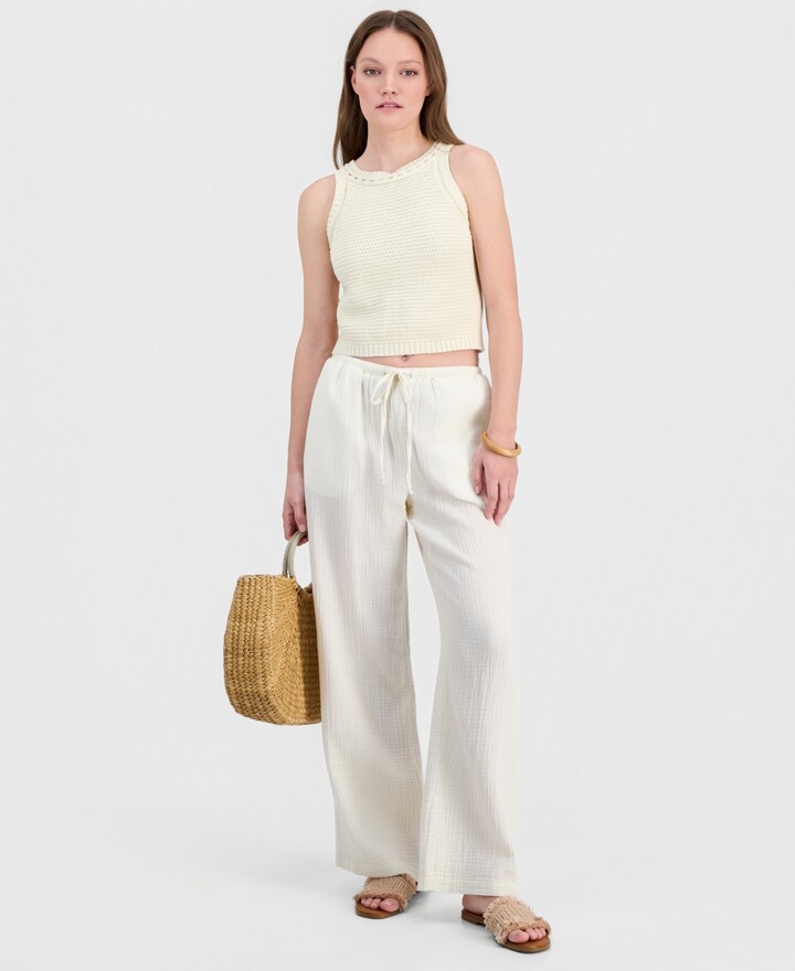 Indigo Rein Juniors' Cotton Gauze Drawstring Beach Pants