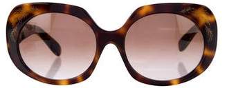 Zac Posen Tortoiseshell Embellished Sunglasses