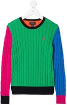 Thumbnail for your product : Ralph Lauren Kids Colour-Block Knit Jumper