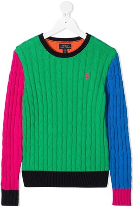 Ralph Lauren Kids Colour-Block Knit Jumper
