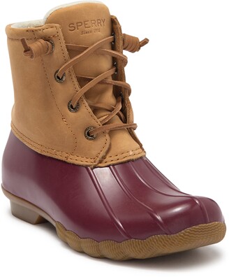 sperry burgundy duck boots