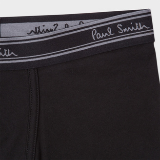 Paul Smith Men's Black And Signature Stripe Boxer Briefs Two Pack