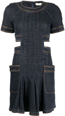 Fendi Pre-Owned 2010s Cut-Out Denim Dress