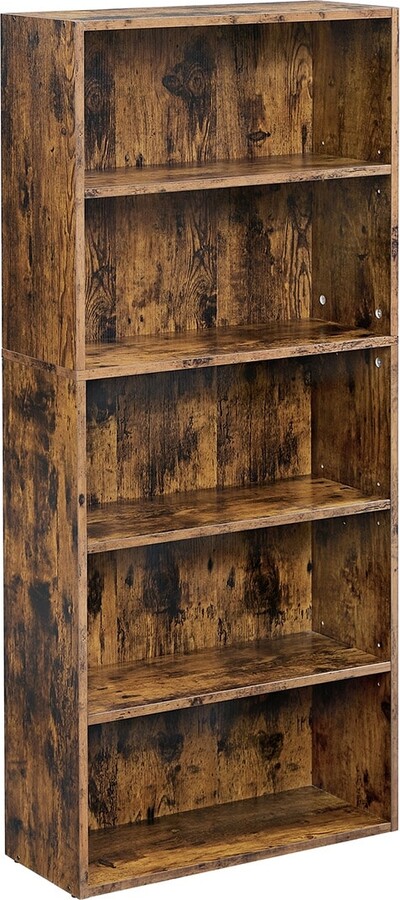 SUNMORY 6 Tier Tree Bookshelf, Small Bookcase with Storage Cabinet