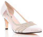 Thumbnail for your product : Quiz Silver Diamante and Mesh Low Heel Court Shoes