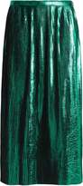 Thumbnail for your product : Rachel Gilbert Hadarah Coated Metallic Plisse Midi Skirt