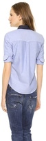 Thumbnail for your product : Band Of Outsiders Oxford Easy Shirt with Contrast Collar