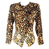 Thumbnail for your product : Yves Saint Laurent 2263 YVES SAINT LAURENT Brown Silk Jacket