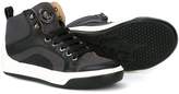 Thumbnail for your product : Versace panelled trimming hi-top sneakers
