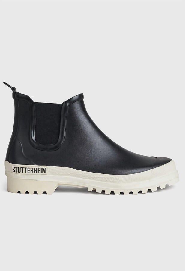 Stutterheim Women's Chelsea Rainwalker Rain Boots In Black