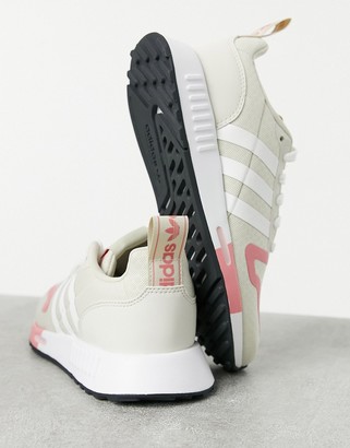 adidas Smooth Runner trainers in beige and pink - ShopStyle