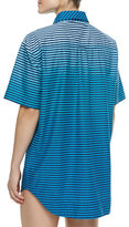 Thumbnail for your product : Marc by Marc Jacobs Rhea Radioactive Striped Collared Coverup
