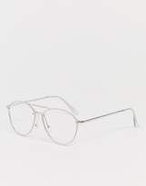 Thumbnail for your product : Jeepers Peepers aviator glasses with clear lens