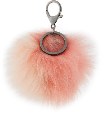 Adrienne Landau Two-Tone Fox Fur Pompom, Pink Combo