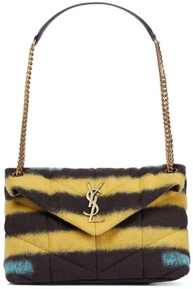 Saint Laurent Yellow Small Quilted Puffer Pouch - ShopStyle Bags