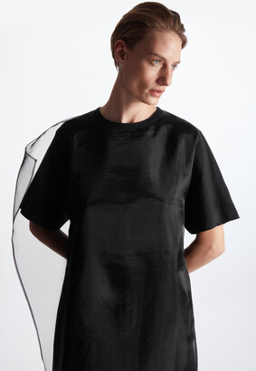 COS Sheer Panel T-Shirt Dress - ShopStyle