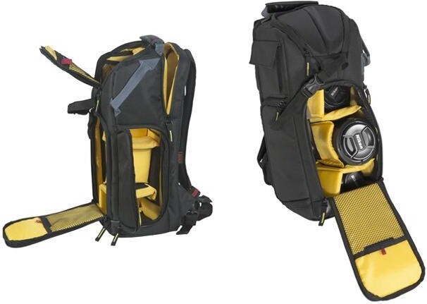 Atlas Sleek Modern and customizable multi-purpose SLR Camera Nylon Trolley Luggage, (Black) Pack of 1