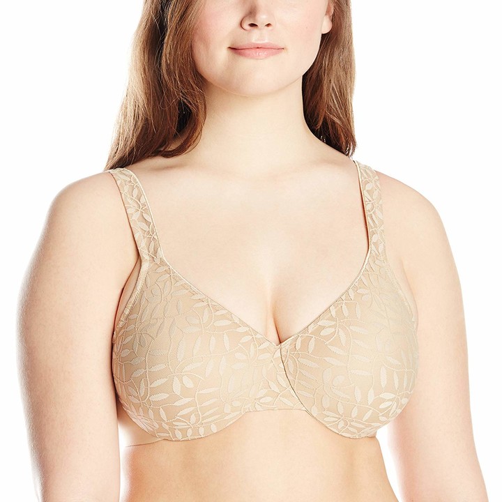 Olga Women's Sheer Leaves Minimizer Bra ShopStyle Plus Intimates