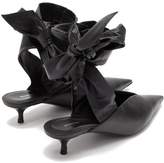 Thumbnail for your product : Balenciaga Dance Knife Wrap-around Leather Mules - Black