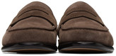 Thumbnail for your product : Officine Generale Brown Suede Mika Penny Loafers