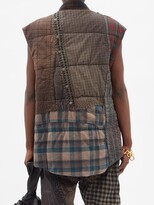 Thumbnail for your product : By Walid Teddy Patchwork Upcycled-cotton Padded Gilet - Multi
