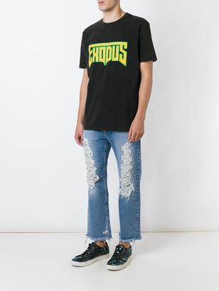 Palm Angels distressed cropped jeans - men - Cotton/Polyester - 30